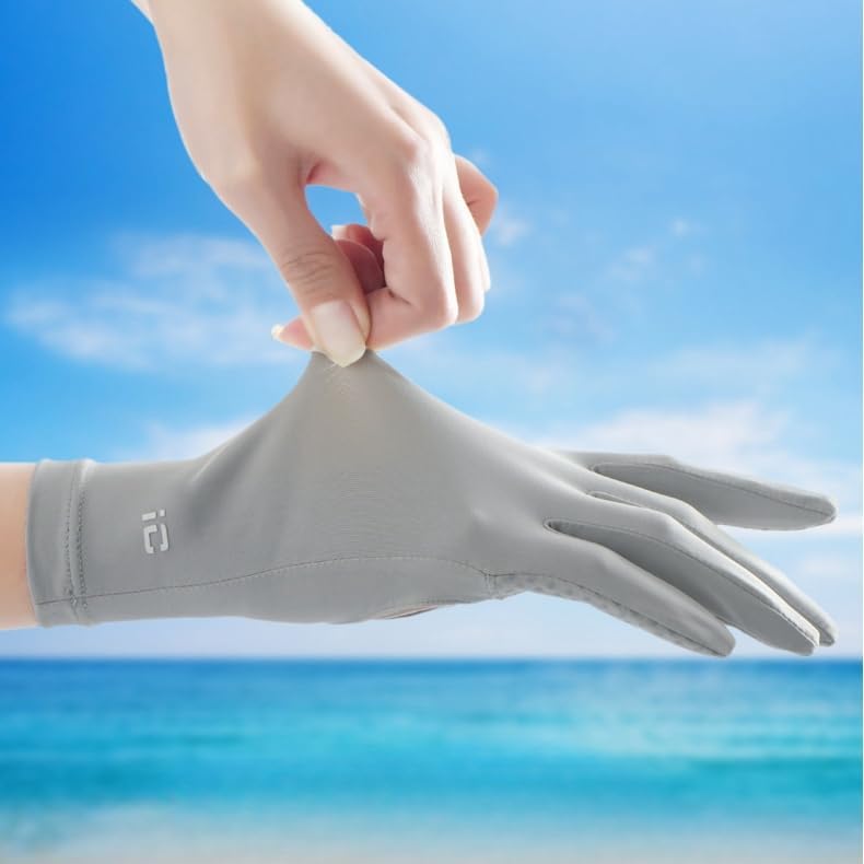 GREUS Thin Ice Silk Sun Gloves for Women UV Protection Driving Cycling Gloves UPF 50+ Touchscreen Breathable Anti-Slip Lightweight Summer Outdoor - Image 3